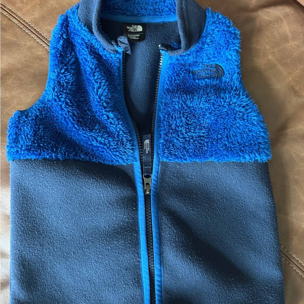 The North Face Navy and Royal Blue Fleece Vest